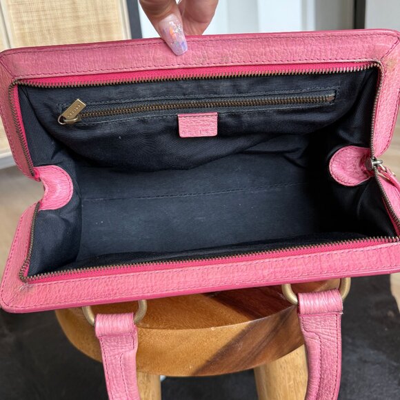 Celine Ella Frame Pink Leather Handbag - Picture 5 of 8